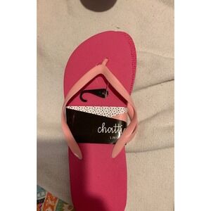 Flip-flops large 9/10 pink new‎